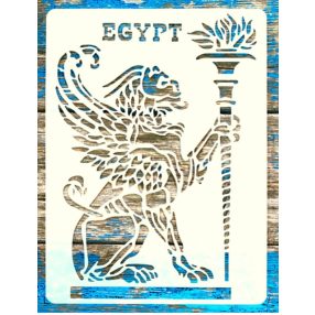 Egyiptom  mintás festő sablon 21x28cm
