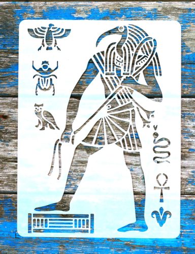 Egyiptom 4  mintás rétegző festő sablon  21x28cm