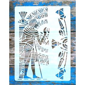   Egyiptom mintás rétegző  festő sablon  21x28cm DIY stencil