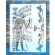 Egyiptom mintás rétegző  festő sablon  21x28cm DIY stencil