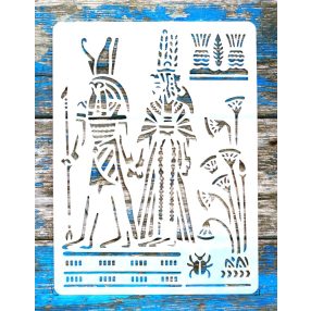   Egyiptom  mintás rétegző festő sablon  21x28cm-es stencil