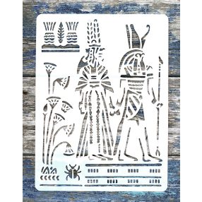   Egyiptom  mintás rétegző festő sablon  21x28cm-es stencil