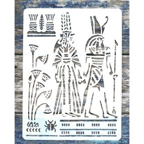   Egyiptom  mintás rétegző festő sablon  21x28cm-es stencil