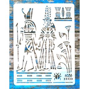 Egyiptom  mintás festő sablon  21x28cm-es stencil