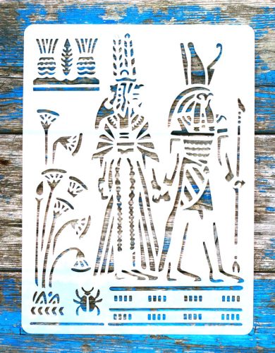 Egyiptom 7  mintás rétegző festő sablon  21x28cm