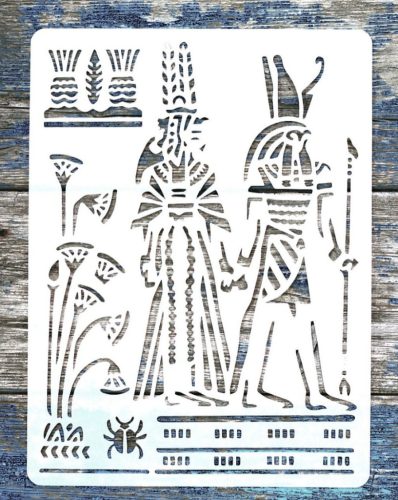 Egyiptom  mintás rétegző festő sablon  21x28cm-es stencil