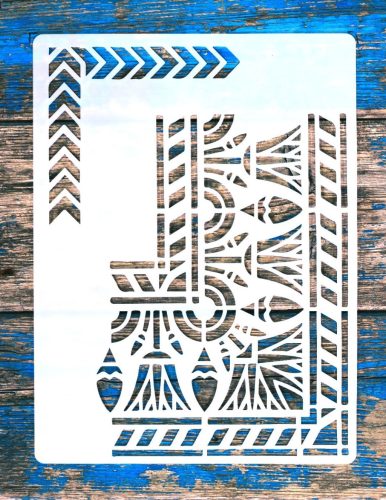 Egyiptom  sormintás rétegző festő sablon  21x28cm DIY  stencil