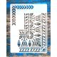 Egyiptom  sormintás rétegző festő sablon  21x28cm DIY  stencil