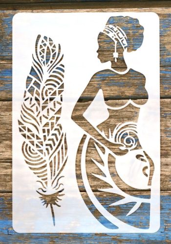 Afrika mintás rétegző festő stencil  20x30cm-es műanyag sablon