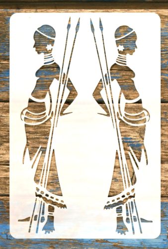 Afrika mintás rétegző festő sablon 20x30cm