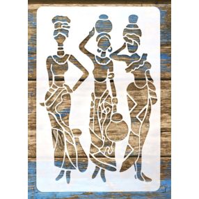Afrika3 mintás rétegző festő sablon  20x30cm