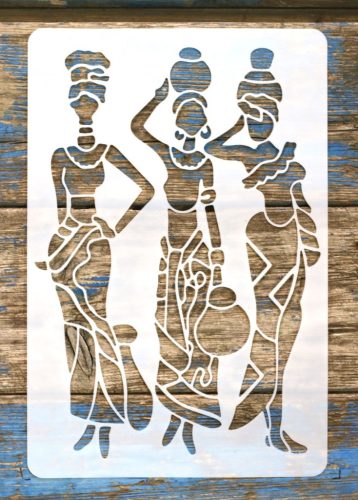 Afrika3 mintás rétegző festő sablon  20x30cm