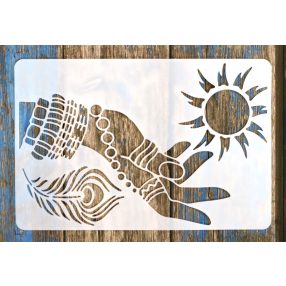 Afrika mintás rétegző festő sablon 20x30cm DIY stencil 