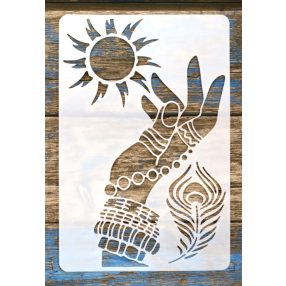 Afrika mintás rétegző festő sablon 20x30cm DIY stencil 