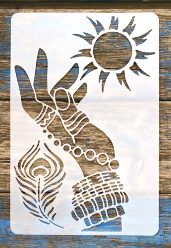 Afrika mintás rétegző festő sablon 20x30cm DIY stencil 