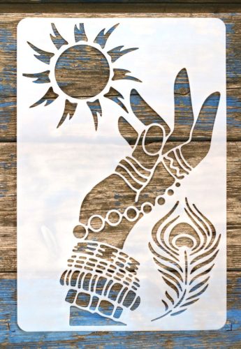 Afrika mintás rétegző festő sablon 20x30cm DIY stencil 