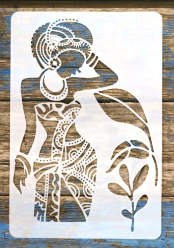 Afrika mintás festő sablon  20x30cm-DIY műanyag stencil