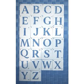   80 db-os kis és nagybetű + szám ABC sablon,  7,6x7,6 cm-es DIY stencil 5 cm-es betűk festéséhez