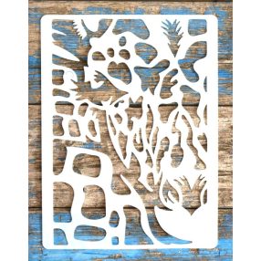   zsiráf fej mintás rétegző festő sablon  21x28cm DIY  stencil