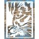 macska fej  mintás festő sablon 21x28cm DIY stencil