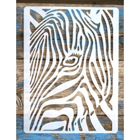   zebra fej  mintás rétegző festő sablon  21x28cm DIY stencil
