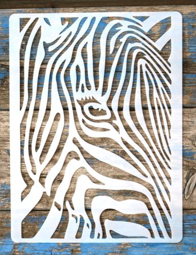 zebra fej  mintás rétegző festő sablon  21x28cm