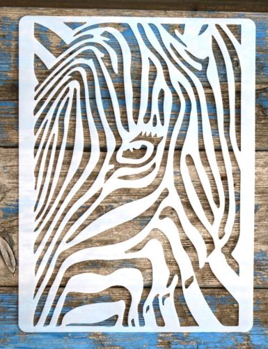 zebra fej  mintás festő sablon  21x28cm DIY stencil