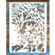 leopárd fej  mintás rétegző festő sablon  21x28cm-es stencil
