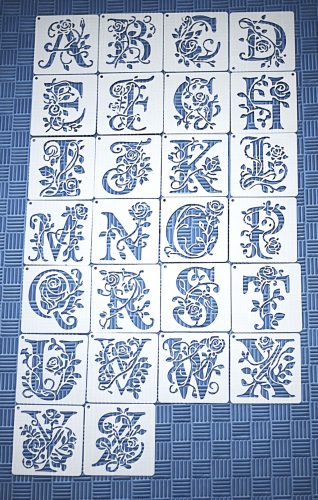 Nagyméretű ABC betű+szám DIY sablon szet36 db.10x10cm-es iniciálé betű és szám sablon műanyag stencil