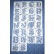 Nagyméretű ABC betű+szám DIY sablon szet36 db.10x10cm-es iniciálé betű és szám sablon műanyag stencil