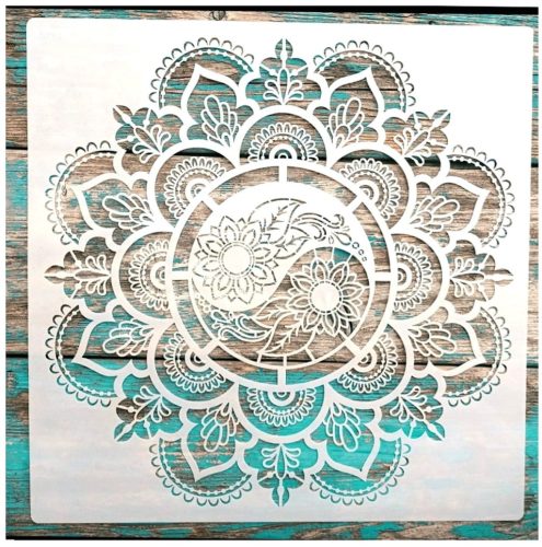 25x25 cm- es mandala sablon festö stencil 