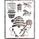 méhecske,  mézmanó mintás műanyag  sablon 21x28cm-es  DIY stencil 