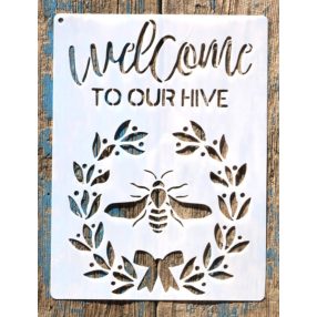   méhecske méz mintás műanyag  sablon 21x28cm-es DIY stencil 