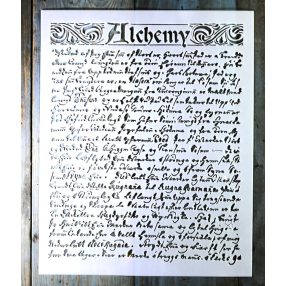   angol kézírás betű sablon műanyag  20x25cm-es DIY festő stencil 