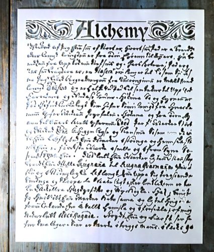 angol kézírás betű sablon műanyag  20x25cm-es DIY festő stencil 