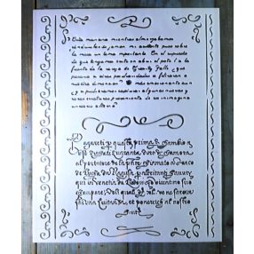   angol kézírás betű sablon műanyag 20x25cm-es DIY festő  stencil 
