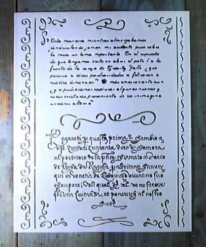 angol kézírás betű sablon műanyag 20x25cm-es DIY festő  stencil 