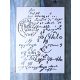 vintage hangulatú posta bélyegző angol  kézírás festő sablon11x15cm-es műanyag DIY stencil 