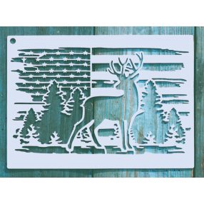 USA, Amerika mintás 13x18cm-es DIY stencil  műanyag sablon