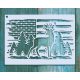 USA, Amerika mintás 13x18cm-es DIY stencil  műanyag sablon