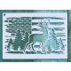 USA, Amerika mintás 13x18cm-es DIY stencil  műanyag sablon