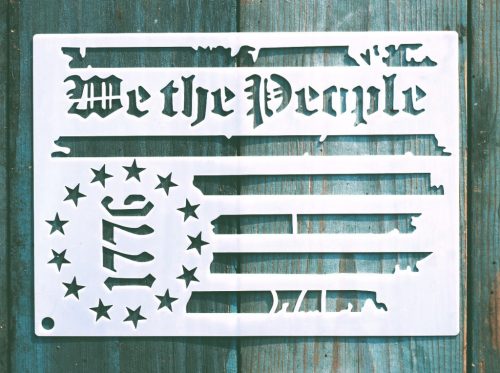 USA, Amerika 1776 mintás 13x18cm-es DIY stencil  műanyag sablon