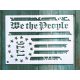 USA, Amerika 1776 mintás 13x18cm-es DIY stencil  műanyag sablon