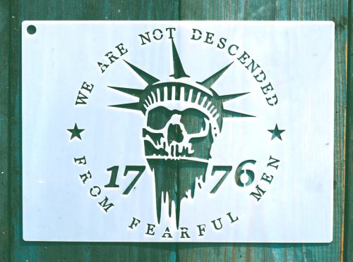 USA, Amerika 1776 mintás 13x18cm-es DIY stencil műanyag  sablon