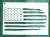 USA, Amerikai zászló mintás  13x18cm-es DIY stencil  műanyag festő sablon