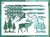 USA, amerikai zászló és szarvas mintás 13x18cm-es DIY stencil  műanyag festő sablon