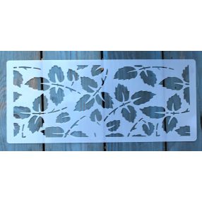    levél textúra  mintás 13x30cm-es DIY stencil  műanyag festő sablon