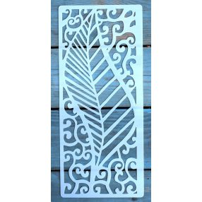    levél textúra  mintás 13x30cm-es DIY stencil  műanyag festő sablon