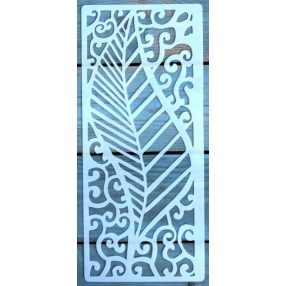    levél textúra  mintás 13x30cm-es DIY stencil  műanyag festő sablon