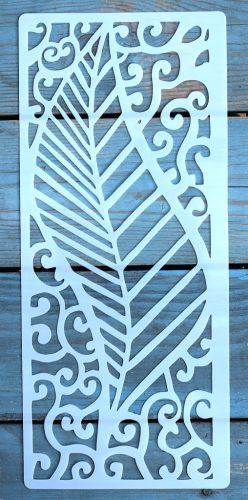  levél textúra  mintás 13x30cm-es DIY stencil  műanyag festő sablon